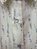 New Women’s White Horse Yellow Floral Long Sleeve Pearl Snap Medium YY-126