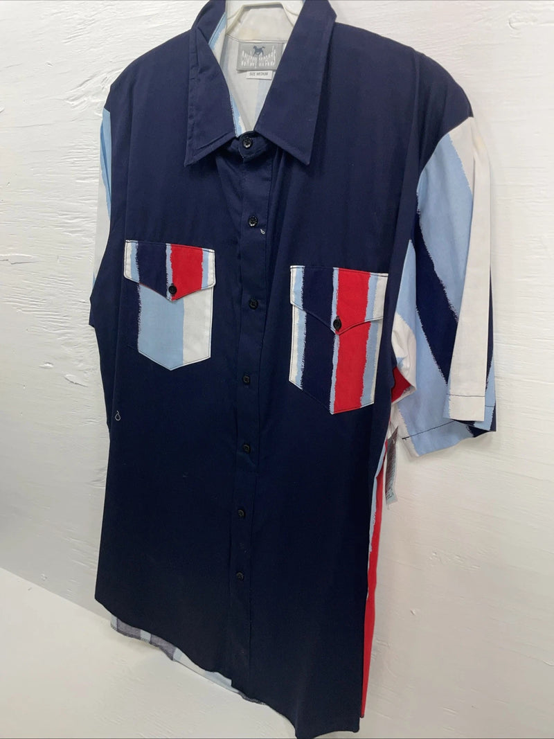 New Men’s Cowboy Threads Multiple Color Short Sleeve Button Up Medium B-95