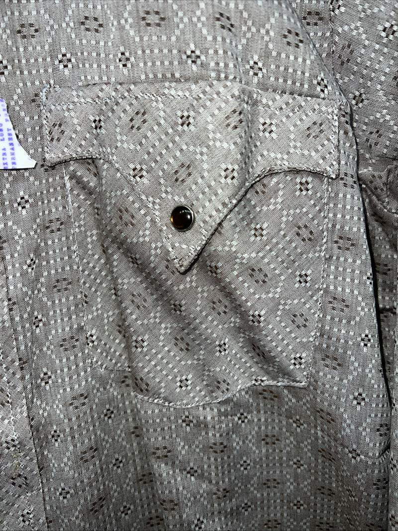 New Men’s Tem Tex Western Flare Long Sleeve Pearl Snap 14.5 X 33 Small A-182