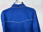 New Women’s Western Express Blue Design Long Sleeve Pearl Snap Large II-69