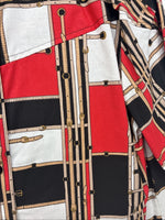 New Women’s Maria O Design Red Black Long Sleeve Button Up XL GG-55