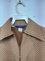 New Women’s Panhandle Slim Brown Half Zip Long Sleeve Size 10 TT-56