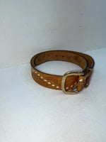 New Brown Genuine Leather Tooled 32” Belt #1442B Z-62