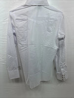 New Kids Champion Western White Long Sleeve Pearl Snap 16 Large V-29
