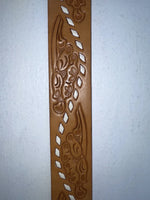 New Brown Genuine Leather Tooled 32” Belt #1442B Z-62
