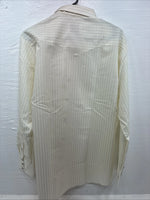 New Men’s California RanchWear  Yellow Strip Long Sleeve Pearl Snap Large M-58