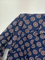 New Women’s Tem Tex Blue design Long Sleeve Pearl Snap Size 32 KK-51