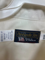 New Men’s Panhandle Slim Off White Long Sleeve Pearl Snap 18 X 34 2XL M-77