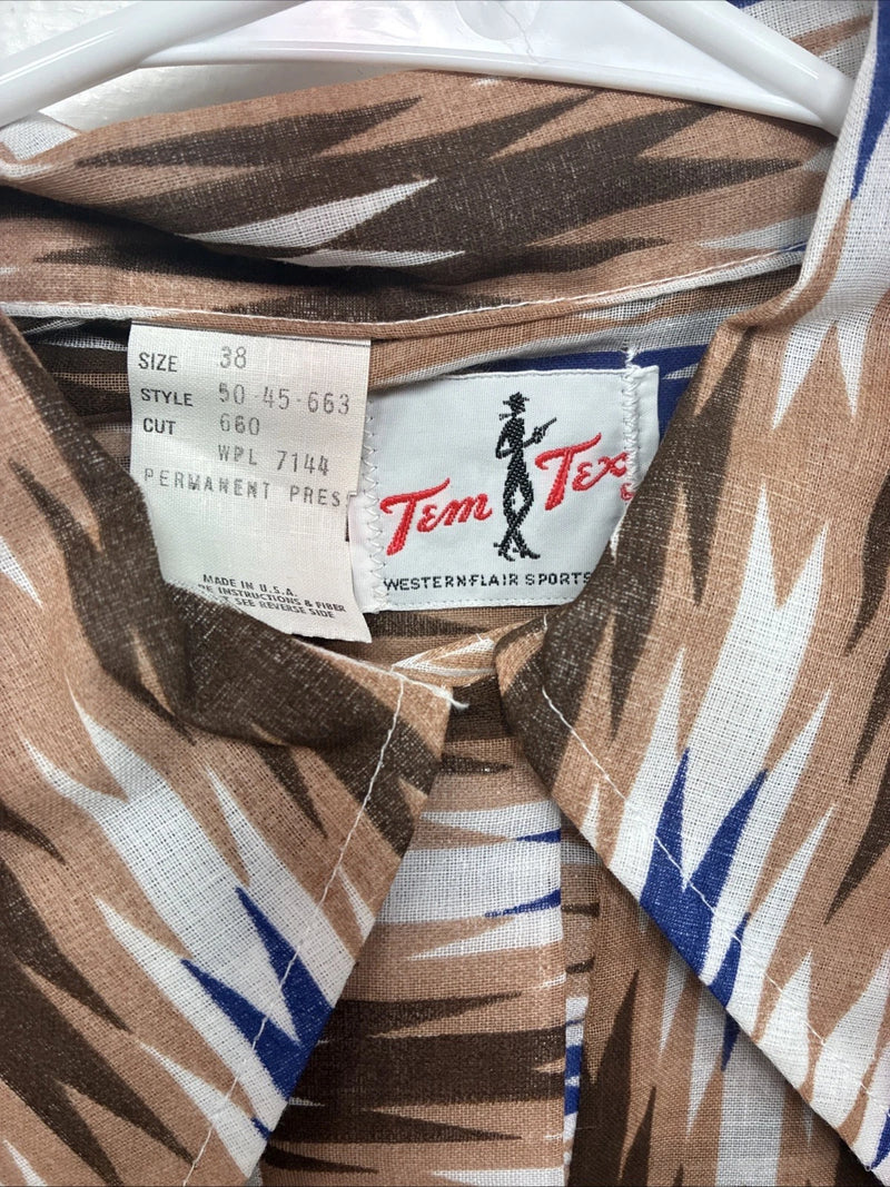 New Women’s Tem Tex Multicolor Long Sleeve Pearl Snap Size 38 KK-102