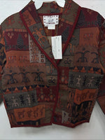 New Women’s Multicolor Crazy Cowgirl Short Jacket Medium #ccJ53 WW-16
