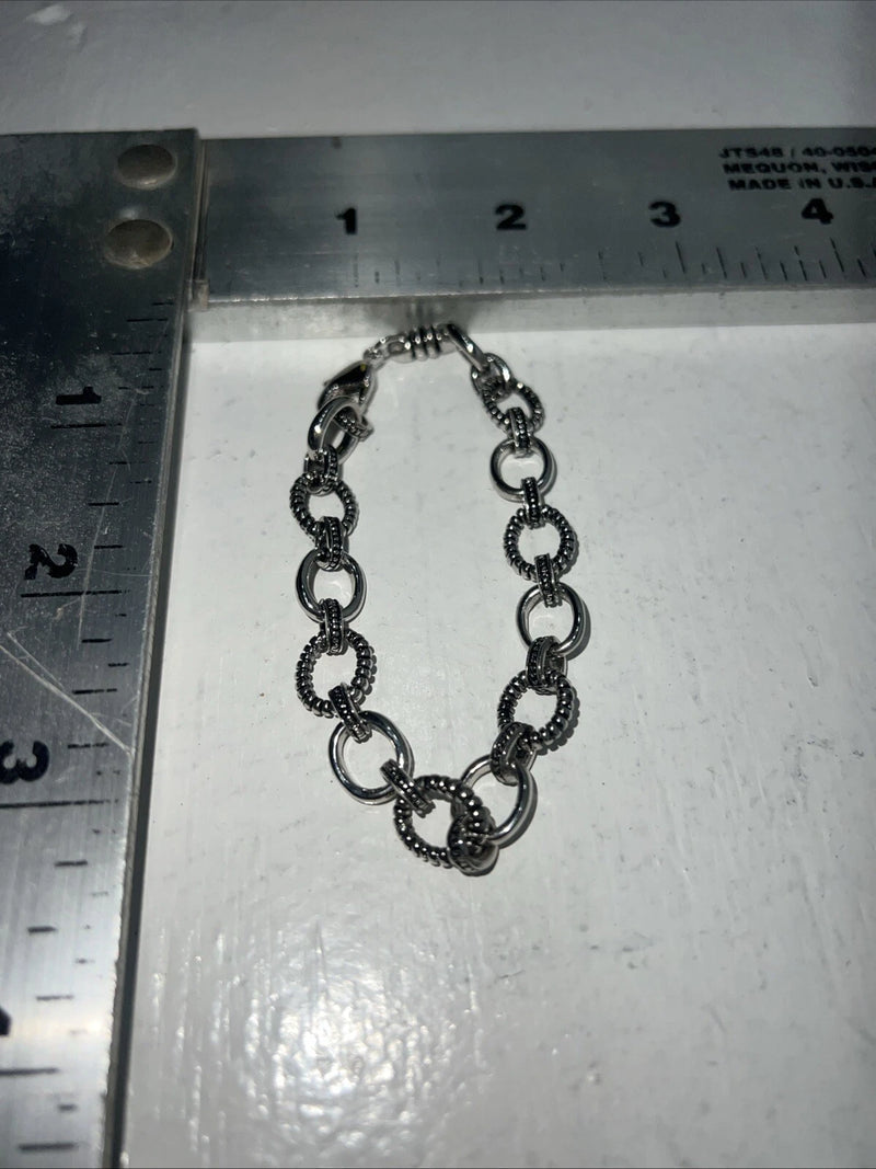 New Women’s Montana Silversmiths Silver Beaded Oval Bracelet. BC1050 A-1