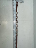 New Brown Genuine Leather M&F Silver Pendent 26” Belt #3219754 NN-35