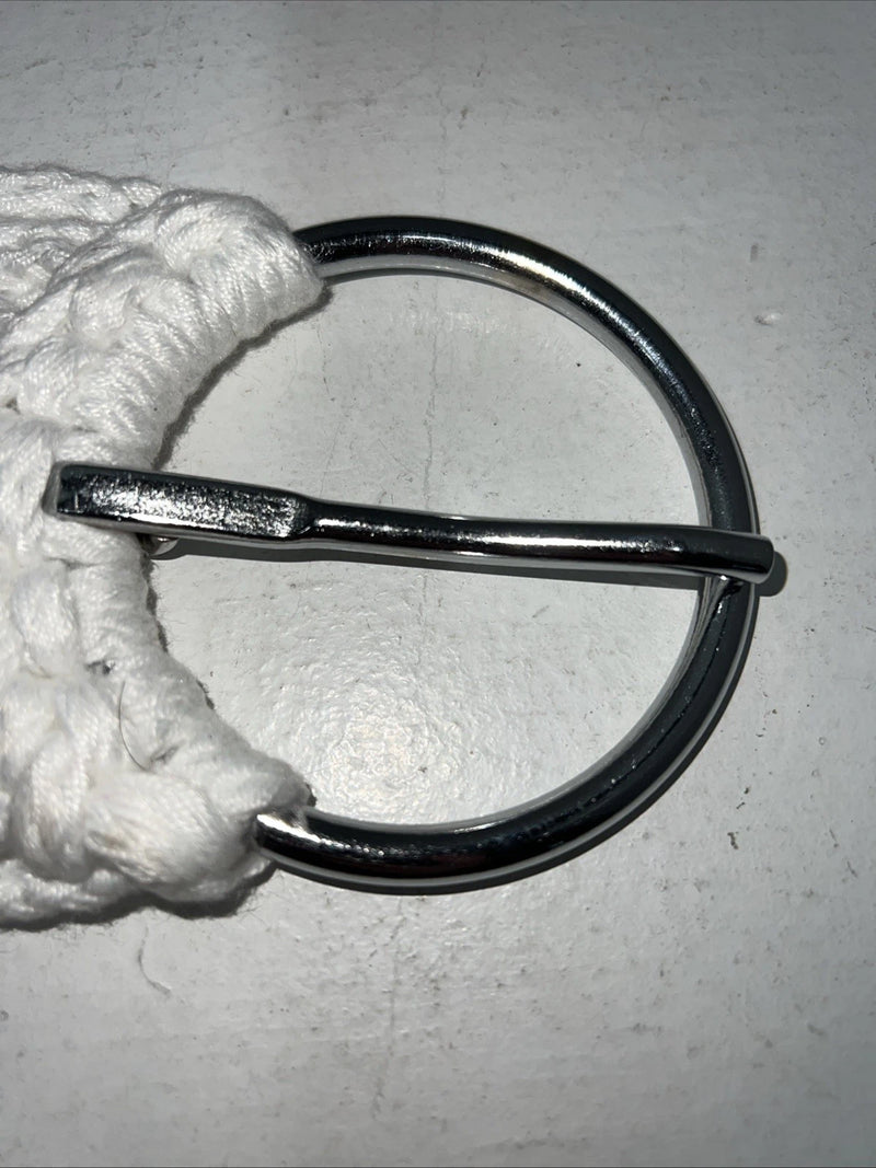 New Tough 1 White Red Mohair Cord Girth 33” #59-1233 BB-22