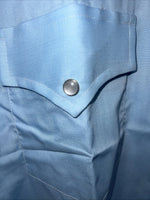 New Men’s Blue Champion Pearl Snap Western Long Shirt. 15.5 X 34 Medium A-177