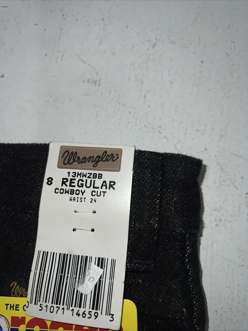 New Boys Black Wrangler Pro Rodeo Cowboy Cut Denim Jeans. 8/24 Regular C-23