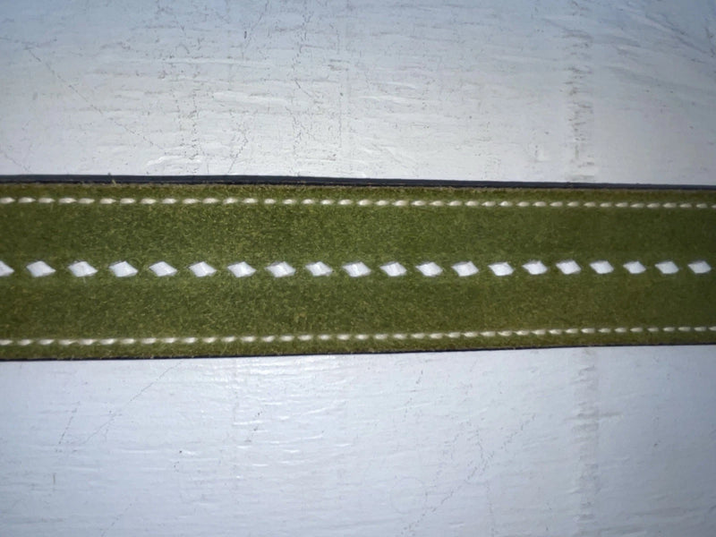 New Green Genuine Leather Weaved 38” Belt #927 JJ-71