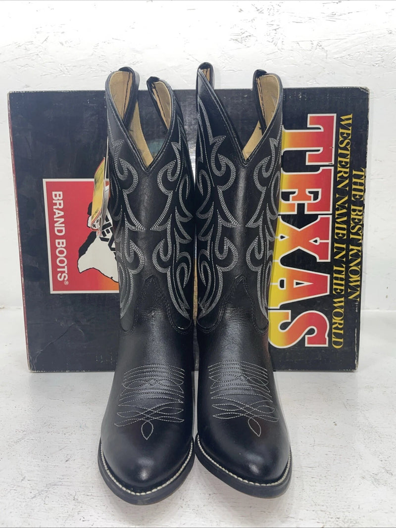 New Women’s Black Texas Brand Cowboy Boots. 4970 7 M. 18-98
