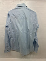 New Men’s Champion Western Blue Floral Long Sleeve Pearl Snap 16 X 34 Large