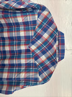 New Men’s ELY Cattleman Multicolor Plaid Short Sleeve Pearl Snap Large X-25