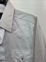 New Men’s Panhandle Slim White Short Sleeve Pearl Snap 16 Large E-70