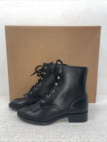 New Kids Black Lace Up American West Cowboy Boots. 2120 13.5 13 1/2 D. 23-74
