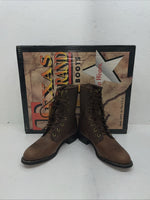 New Women’s Brown Lace Up Texas Brand Cowboy Boots. 4479 5 M. 2-42