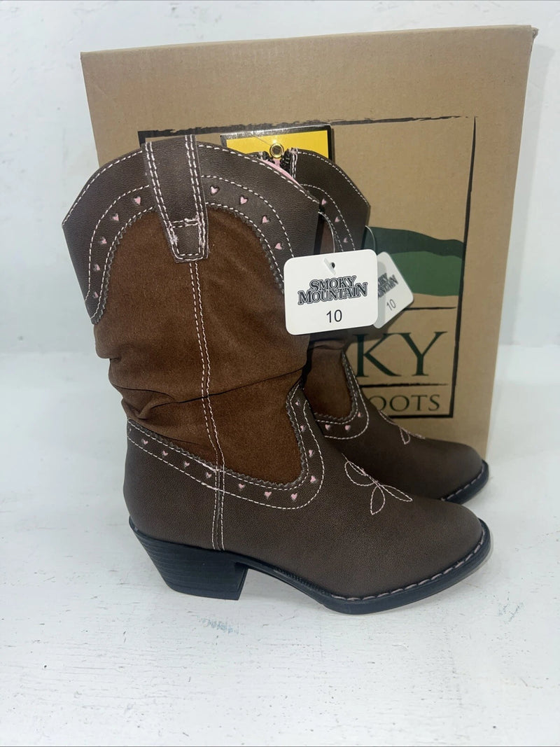 New Children’s Brown Smoky Mountain Cowboy Boots. 1122C 10. 24-29