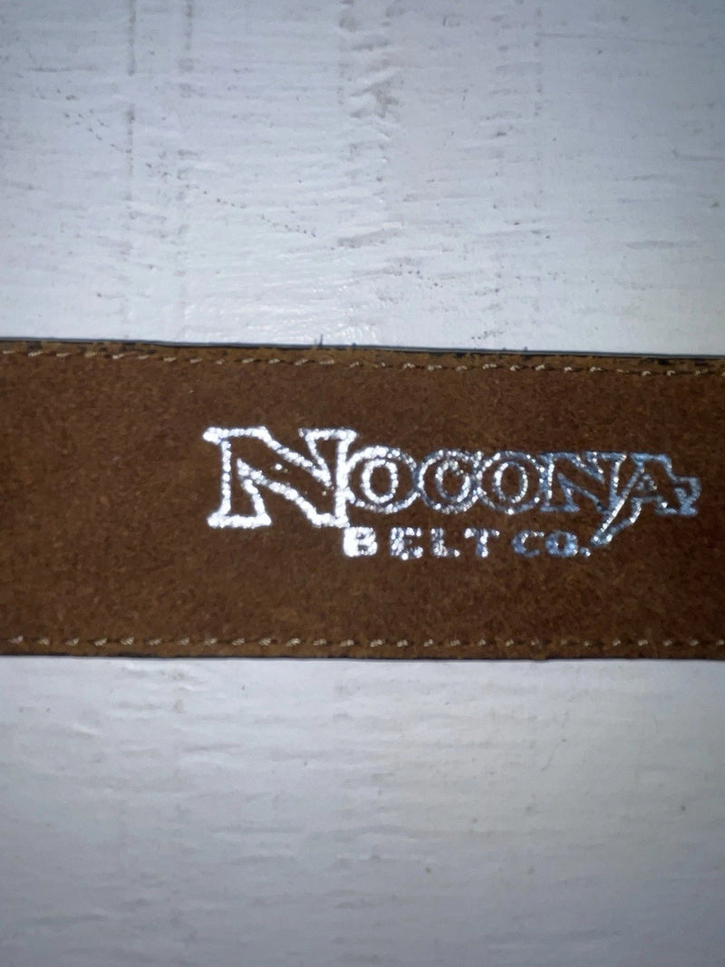 New Brown Genuine Leather Nocona Pink Patterned S Belt #N34430273 JJ-133