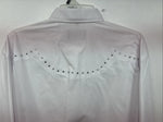 New Women’s White Horse White Gem Long Sleeve Pearl Snap XL II-32