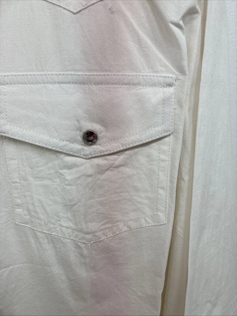 New Women’s Cumberland White Gem Long Sleeve Pearl Snap 3XL GG-89