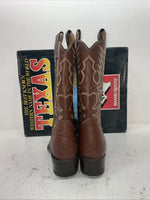 New Mens Brown Texas Brand Cowboy Boots. 7404 10 D. 7-17