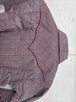 New Kids Champion Western Red Plaid Long Sleeve Pearl Snap Size 6 DD-50