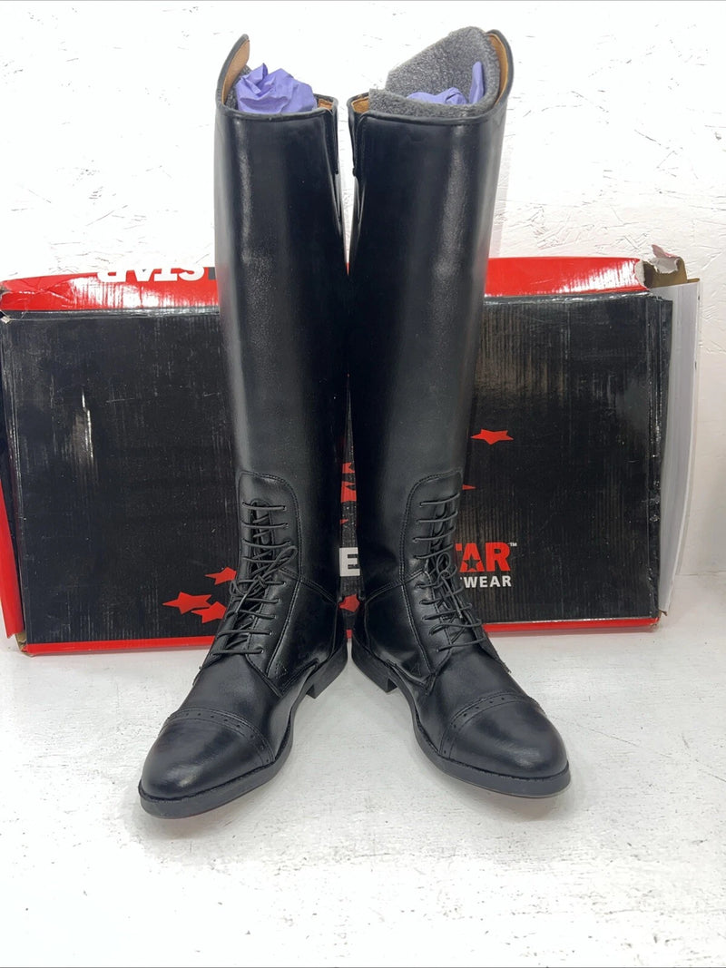 New Women’s Black EQUISTAR English Riding Boots. 467522 9.5 9 1/2 W. 12-60