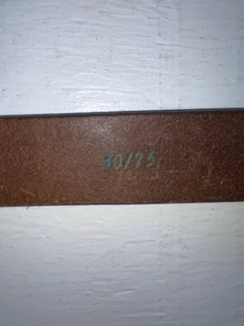 New Brown Genuine Leather Tooled 30” Belt #K4 JJ-141
