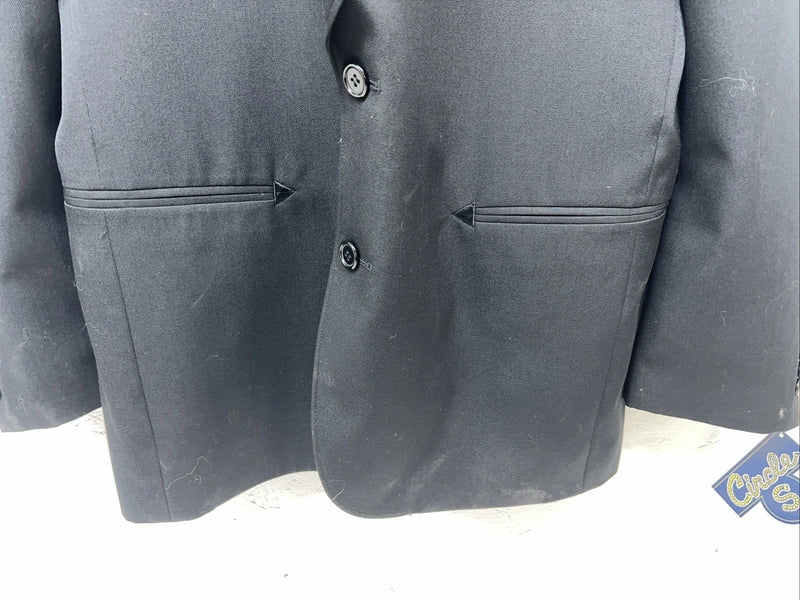 New Men’s Circle S Black Suit Jacket 44R #25832 T-600