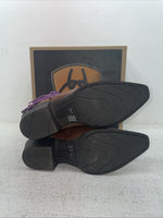 New Kids Purple With Fringe Ariat Cowboy Boots. 10012797 6 M. 2-134