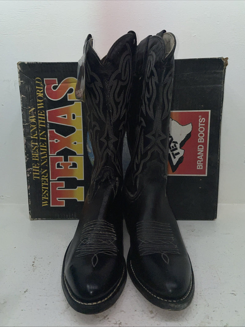 New Men’s Black Texas Brand Cowboy Boots. 7800 11 D. 9-71