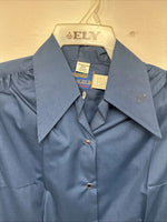 New Women’s Panhandle Slim Blue Long Sleeve Pearl Snap Size 18 GG-34