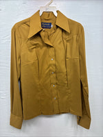 New Kids Panhandle Slim Yellow Long Sleeve Pearl Snap Large CC-75