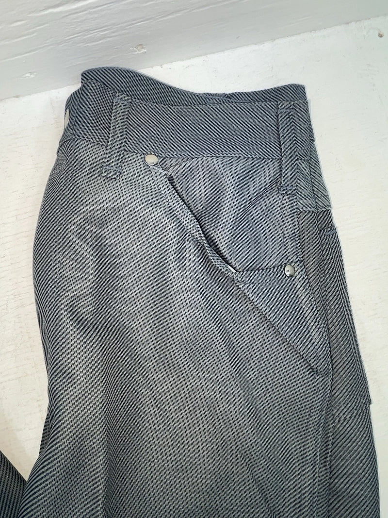 New Vintage Gray Speckled Miller Polyester Pants #2624 OO-74