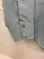 New Girls Dickson Jenkins Blue Long Sleeve Pearl Snap Size 32 CC-106