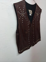 New Women’s 1849 Authentic Ranchwear Brown Snakeskin Show Vest Medium H-604