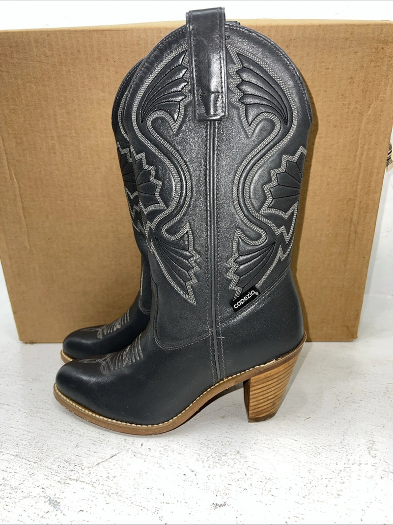 New Womans Grey Capezio Fashion Cowboy Boots. L 702 6.5 6 1/2 M. 19-128