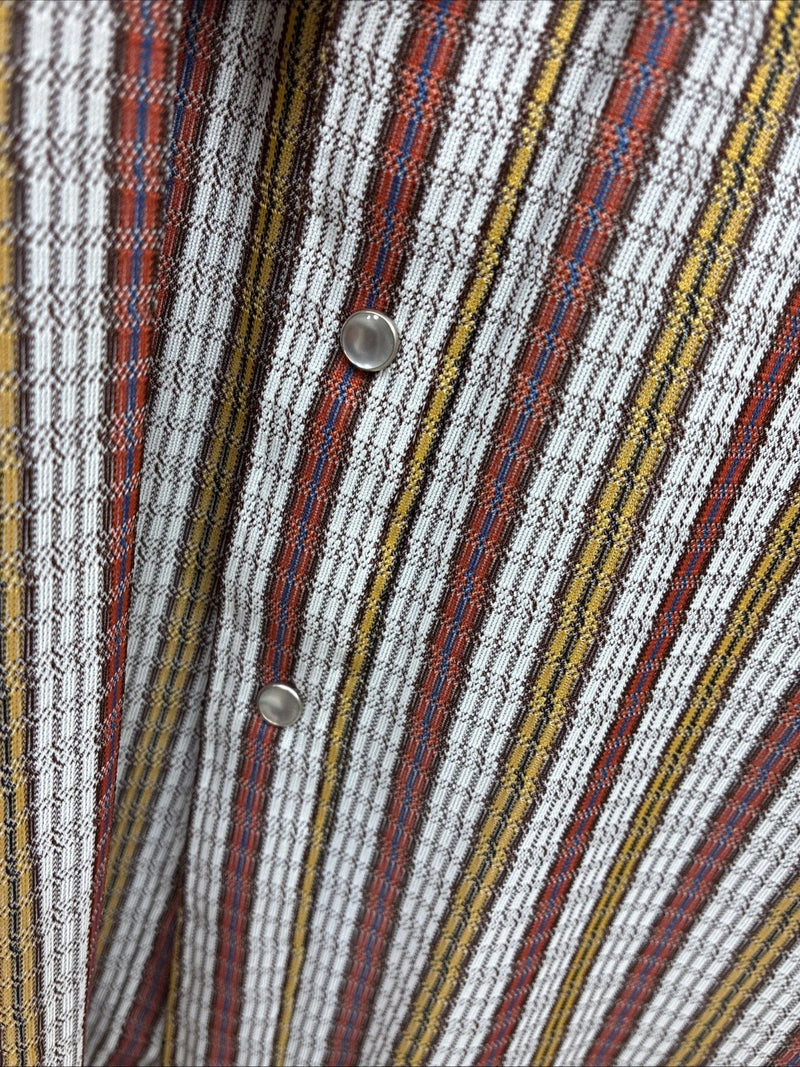 New Men’s Rockmount Multicolor Stripe Long Sleeve Pearl Snap Small AA-108