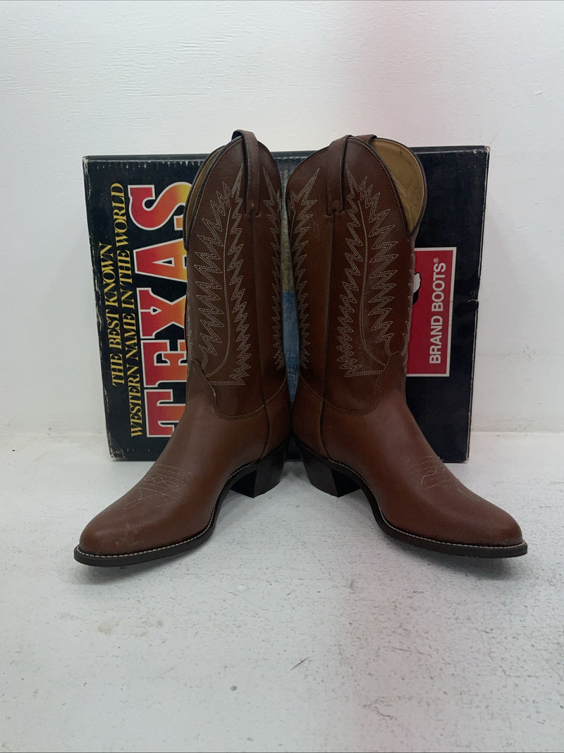 New Men’s Brown Texas Brand Cowboy Boots. 4501 9 M. 4-50