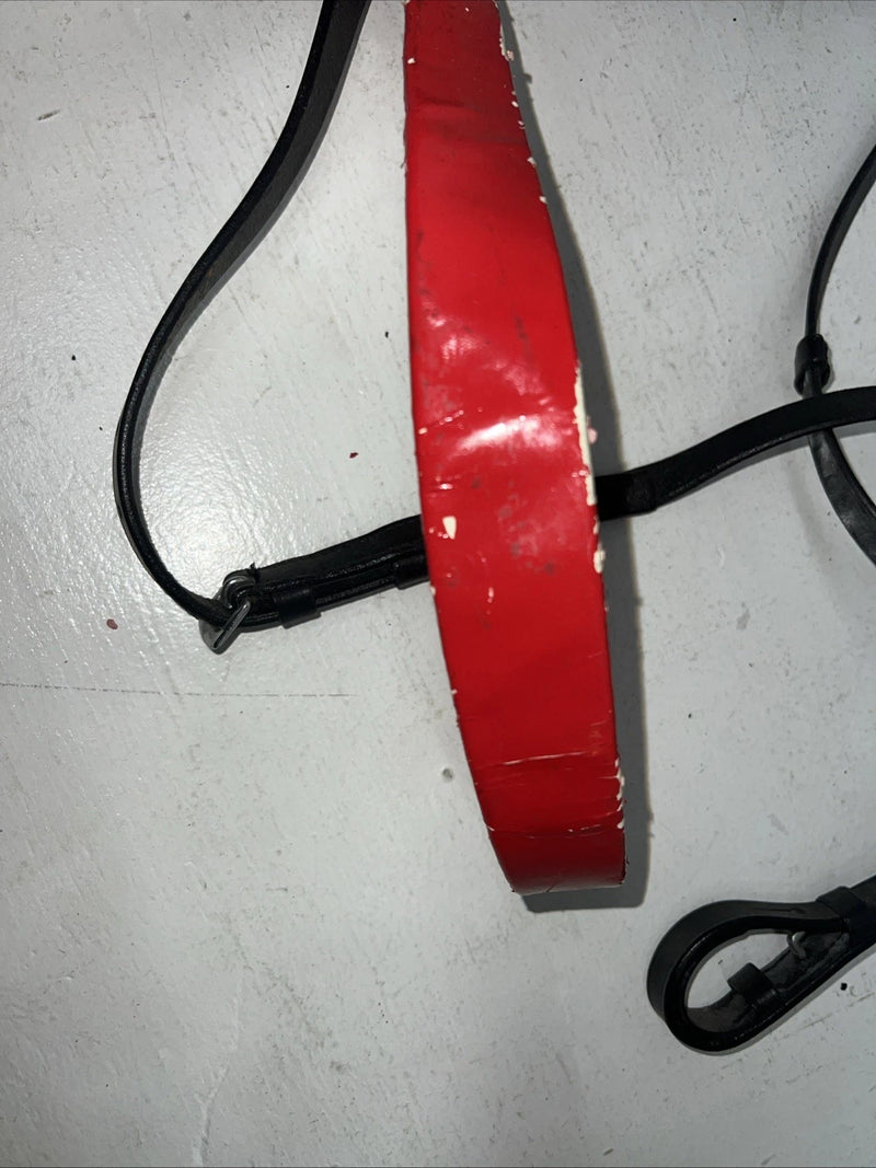 New Silver Fox Black Red Draft Bridle #20-05607-5-0 BB-9