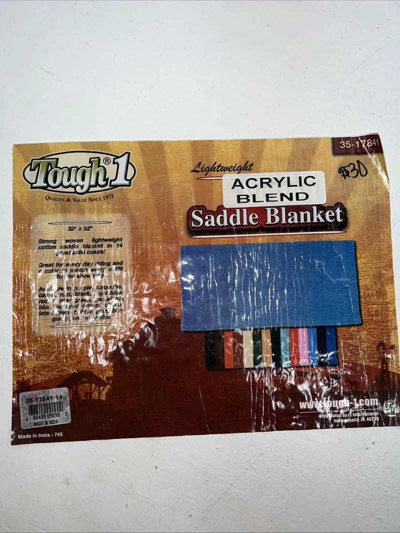 New Tough 1 Blue Lightweight Saddle Pad Blanket 32x32 #35-1784 Pad-29