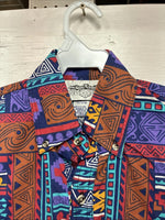 New Men’s San Angela Multiple Color Design Short Sleeve Button Up Medium J-75