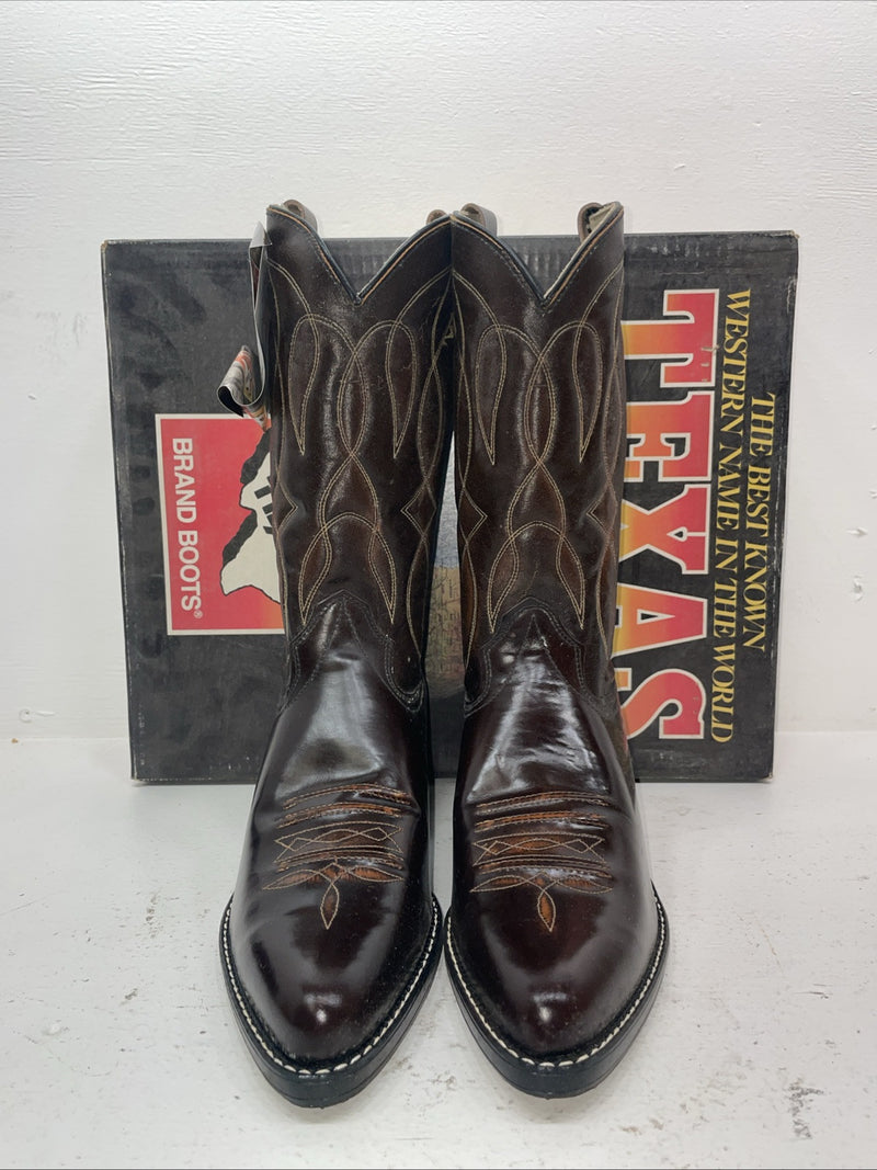 New Men’s Brown Texas Brand Cowboy Boots. 1011 11 D. 8-52