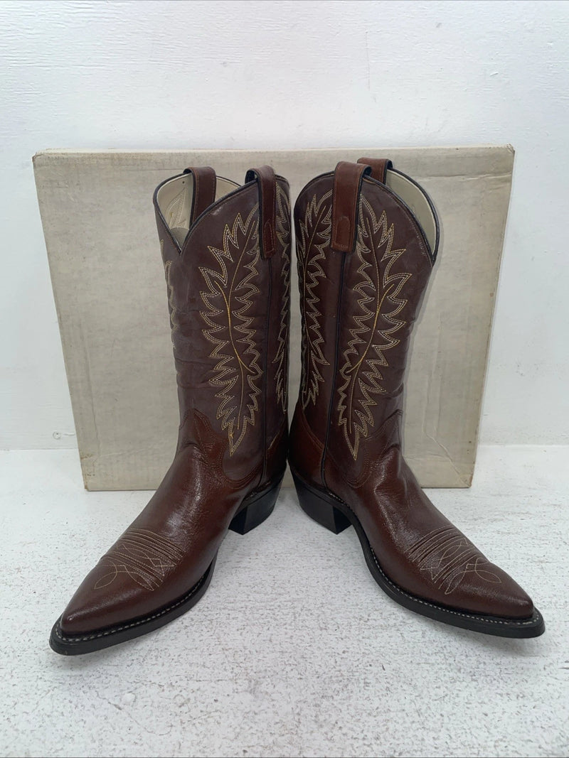 New Men’s Brown Texas Brand Cowboy Boots. 5211 7.5 7 1/2 D. 1-91
